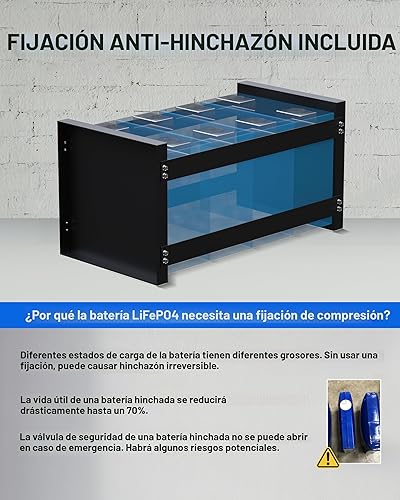 Miniatura 3 de ECO-WORTHY Batería de litio LiFePO4 de 12 V y 280 Ah, más de 6000 ciclos profundos, certificados FCC y UL, energía de 3584 Wh, para fuera de la red,