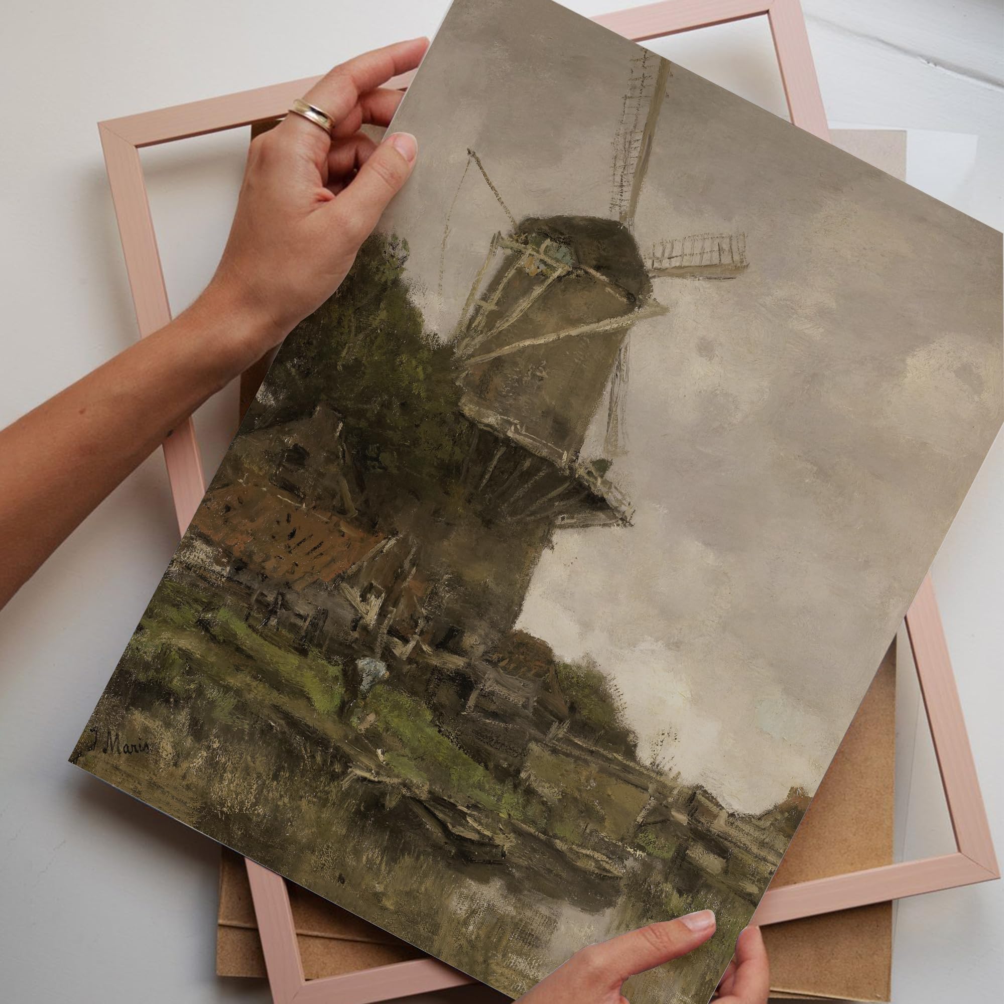 Set 10 Vintage Wall Art, Vintage Painting Landscape Wall Art