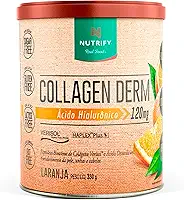 Nutrify - Collagen Derm Colágeno Hidrolisado com Ácido Hialurônico - Sem Glúten, Sem Açúcar e Sem Lactose - Laranja - 330g