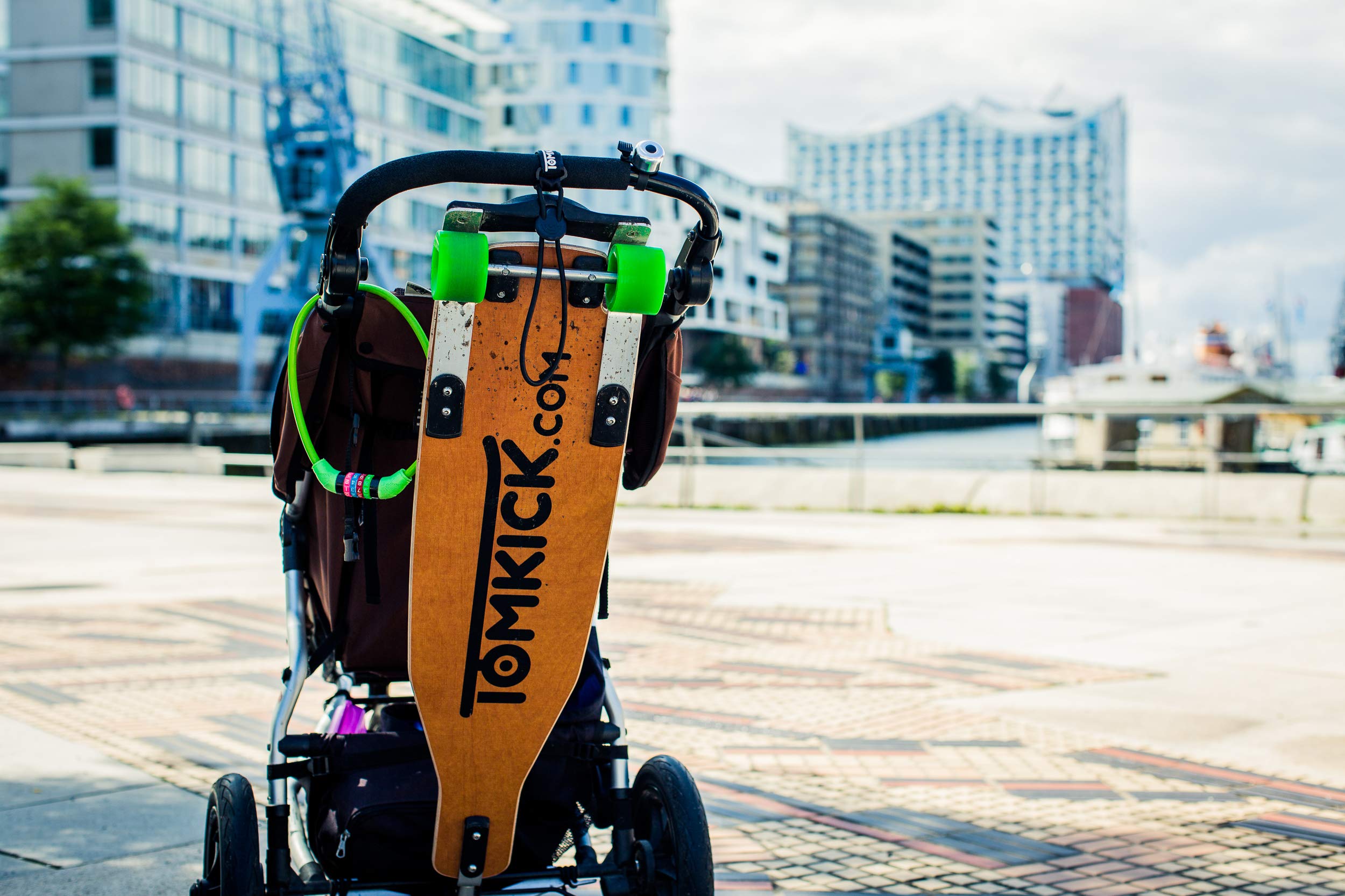 Longboard pour poussette – le trottinette pour poussette – Convient pour de nombreux modèles – Buggyboard, marchepied, kiddyboard, planche à roulettes