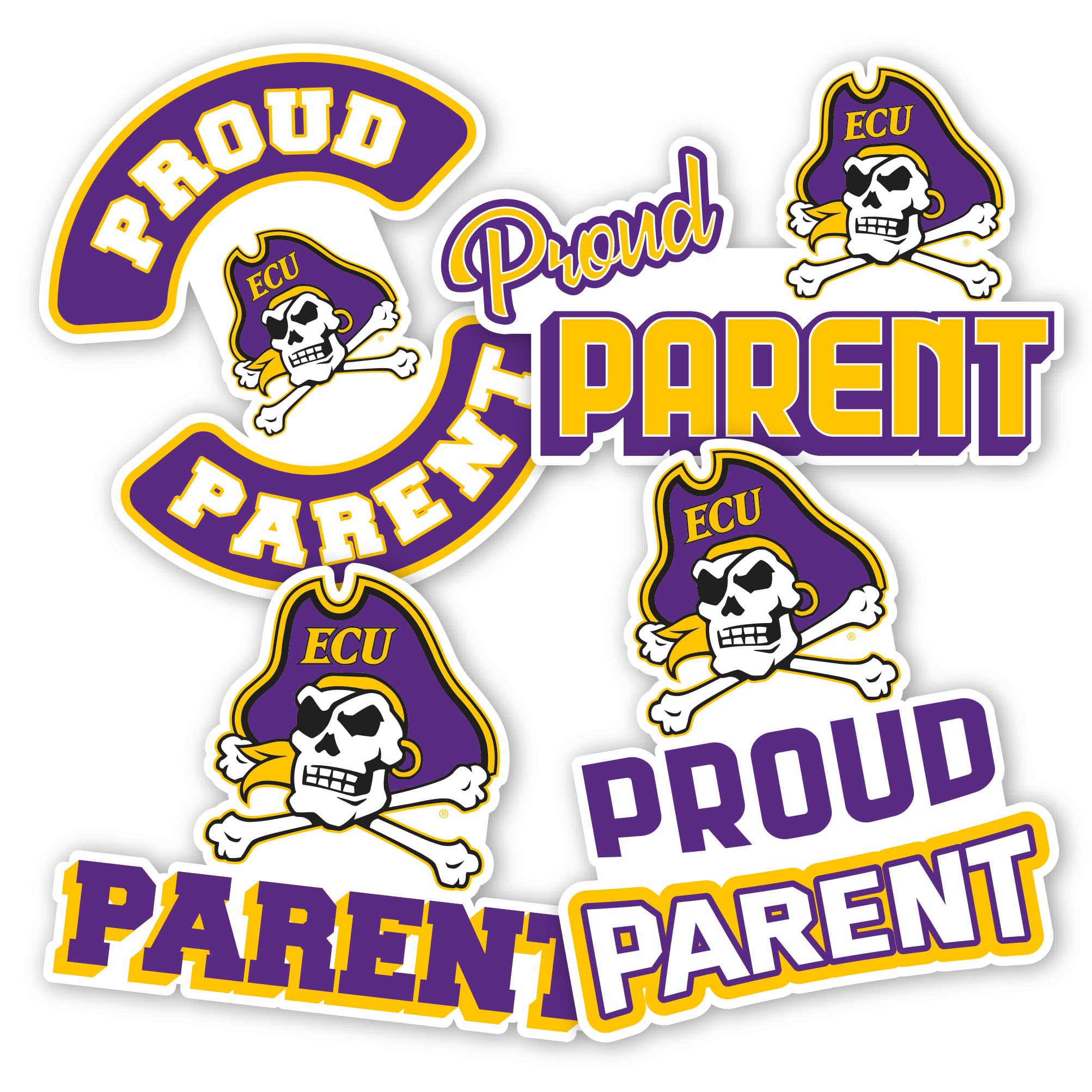 East Carolina University Vinyl Sticker Sheet – Laptop, Water Bottle, Car Decal, Officially Licensed