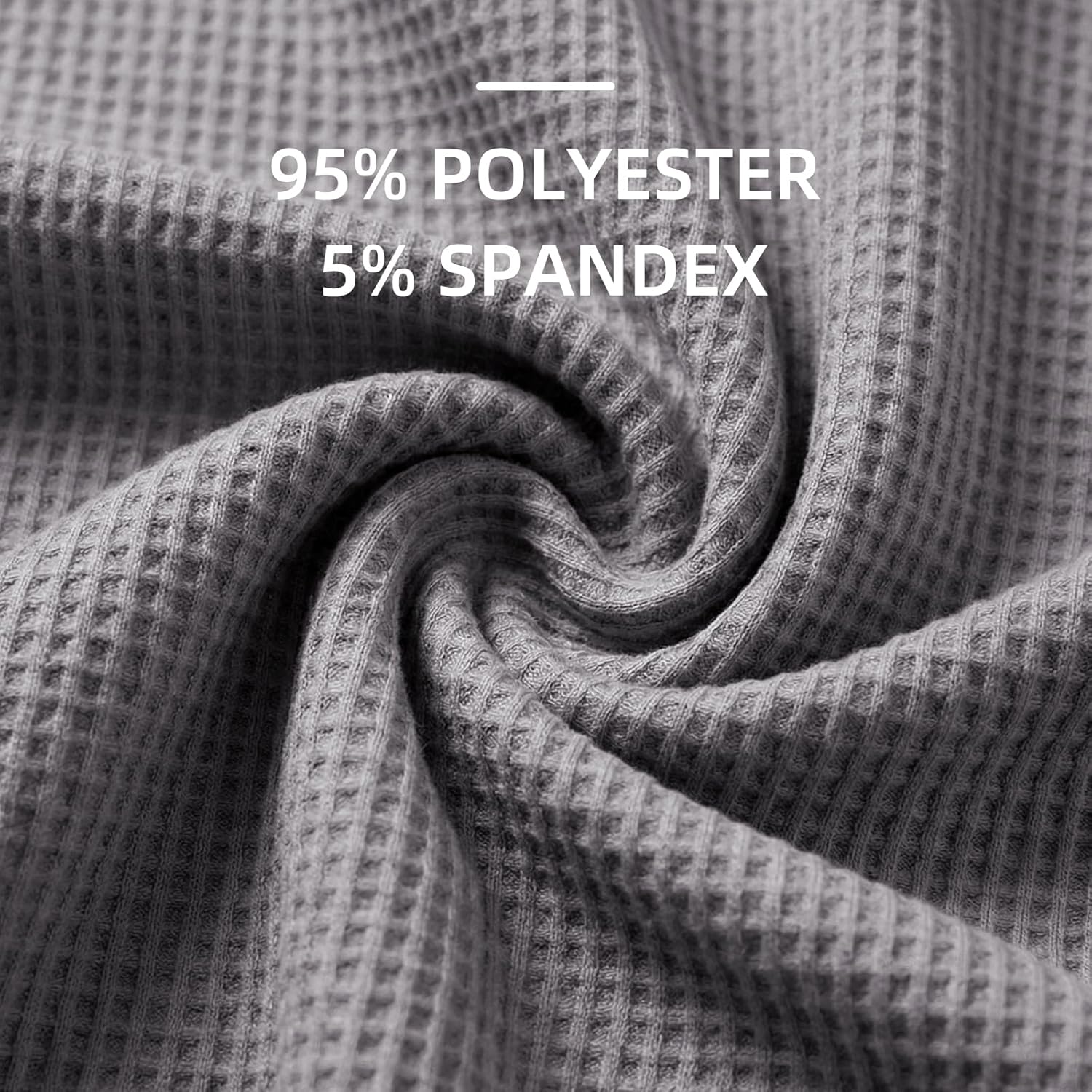 PIDOGYM Men's Quarter Zip Hoodie Waffle Knit Pullover Long Sleeve Casual Loose Fit Sweatshirt Hooded Tops with Pockets - Image 4