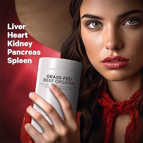 Miniatura 4 de Codeage Suplemento de órganos de carne alimentada con pasto  Suplementos glandulares  Liofilización, no desgrasado, hígado desecado, corazón, riñón,