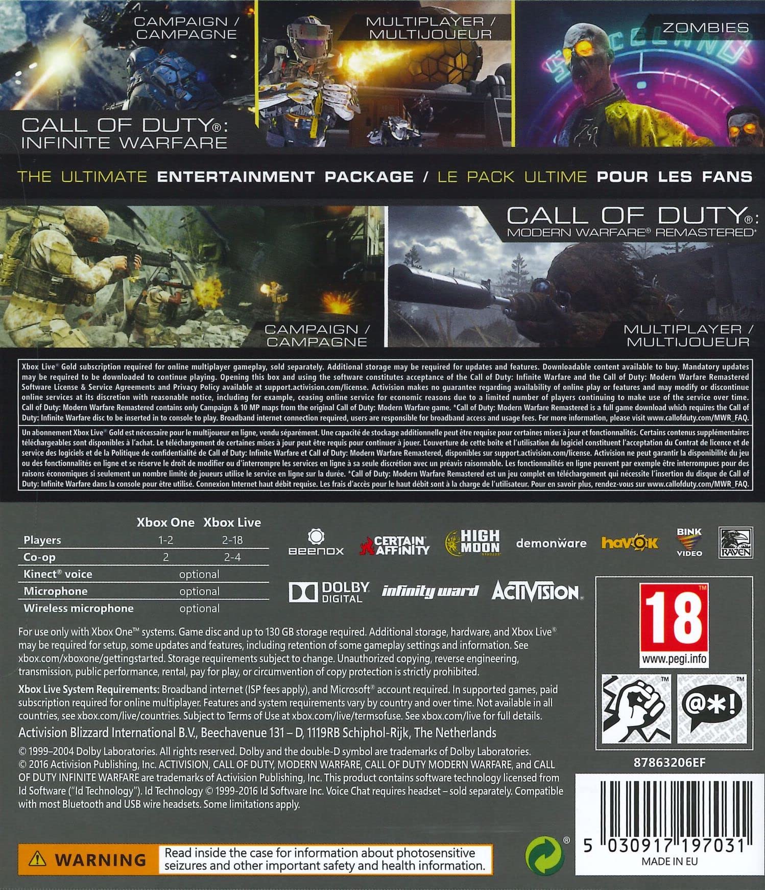 Call of Duty Infinite Warfare LEGACY EDITION : Xbox One , ML