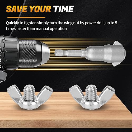 Miniatura 2 de Juego de brocas de tuerca de ala, destornillador de tuerca de huracán, juego de herramientas de llaves de zócalo, piezas de broca de tuerca de ala