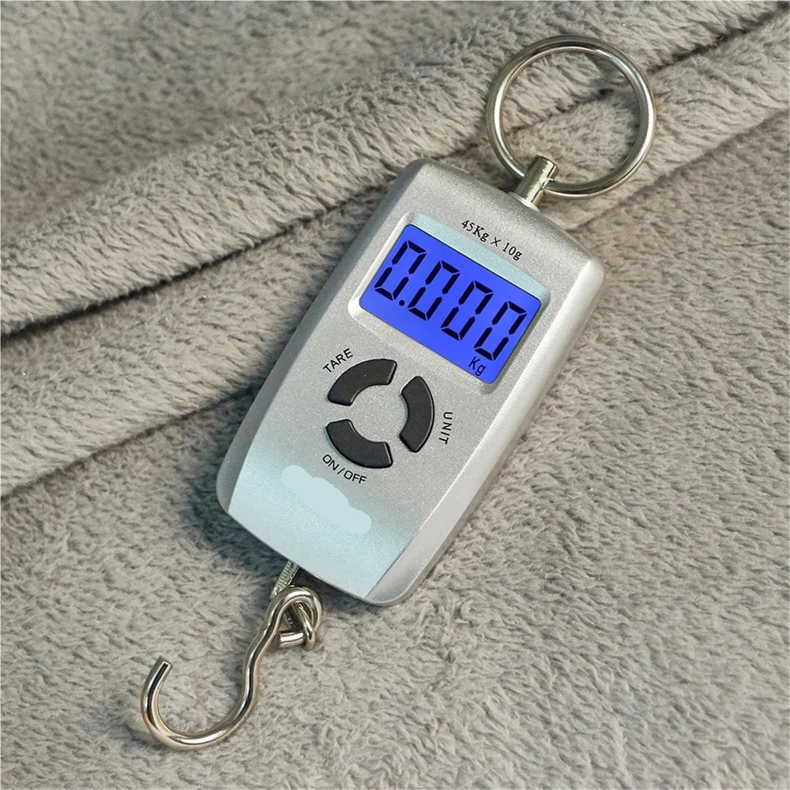 Báscula de equipaje, Báscula portátil colgante de 45 kg/10 g con pantalla LCD digital for equipaje, maletas, viaje, pesaje gancho, 4 unidades,para maleta de viaje con pesaje(Silver)