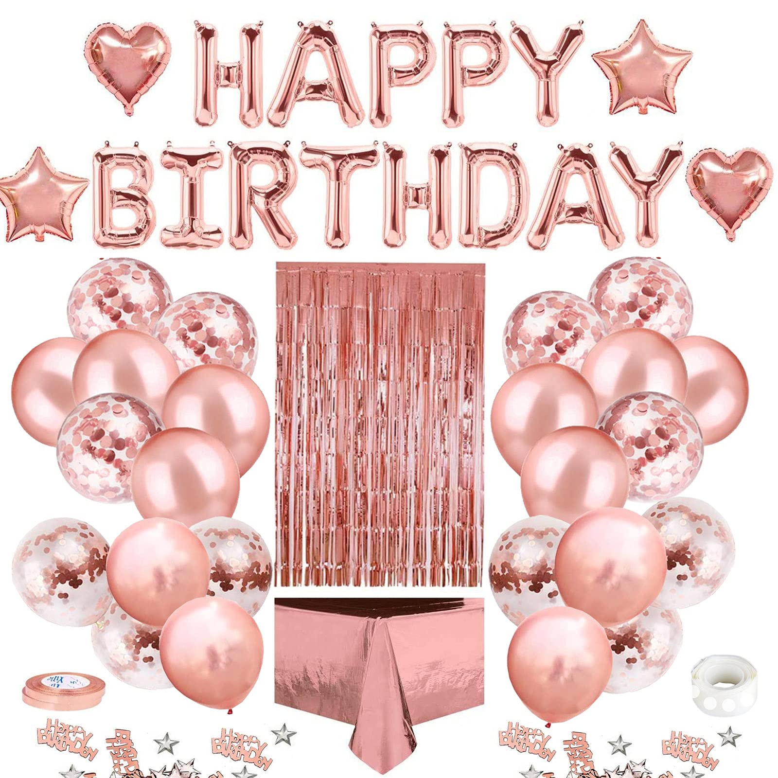 Buy Birthday Party DecorationRose, Rose Gold Party Supplies, Birthday