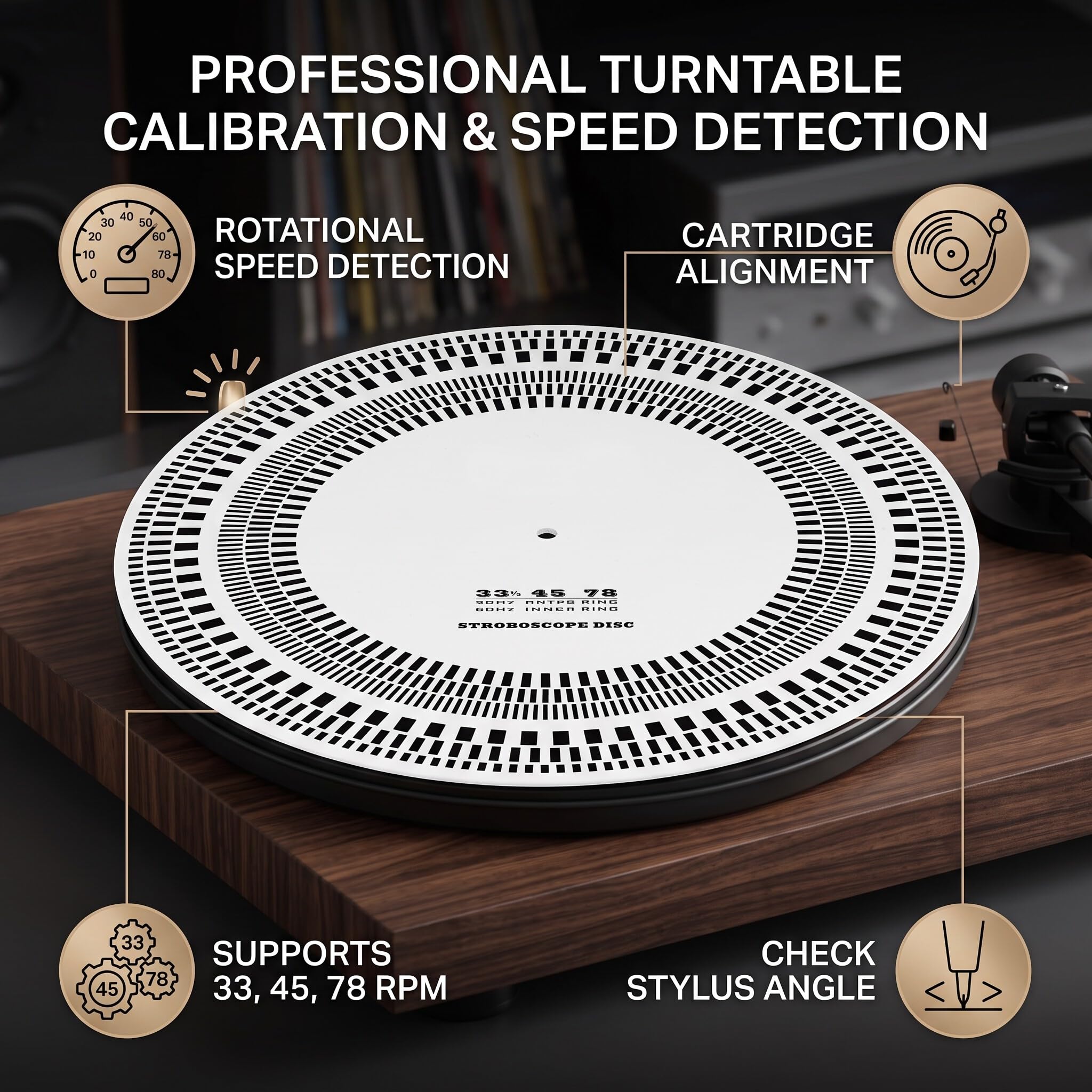 Turntable Strobe Disc - Speed Calibration Tool -4 Turntable Strobe Disc - Speed Calibration Tool -4