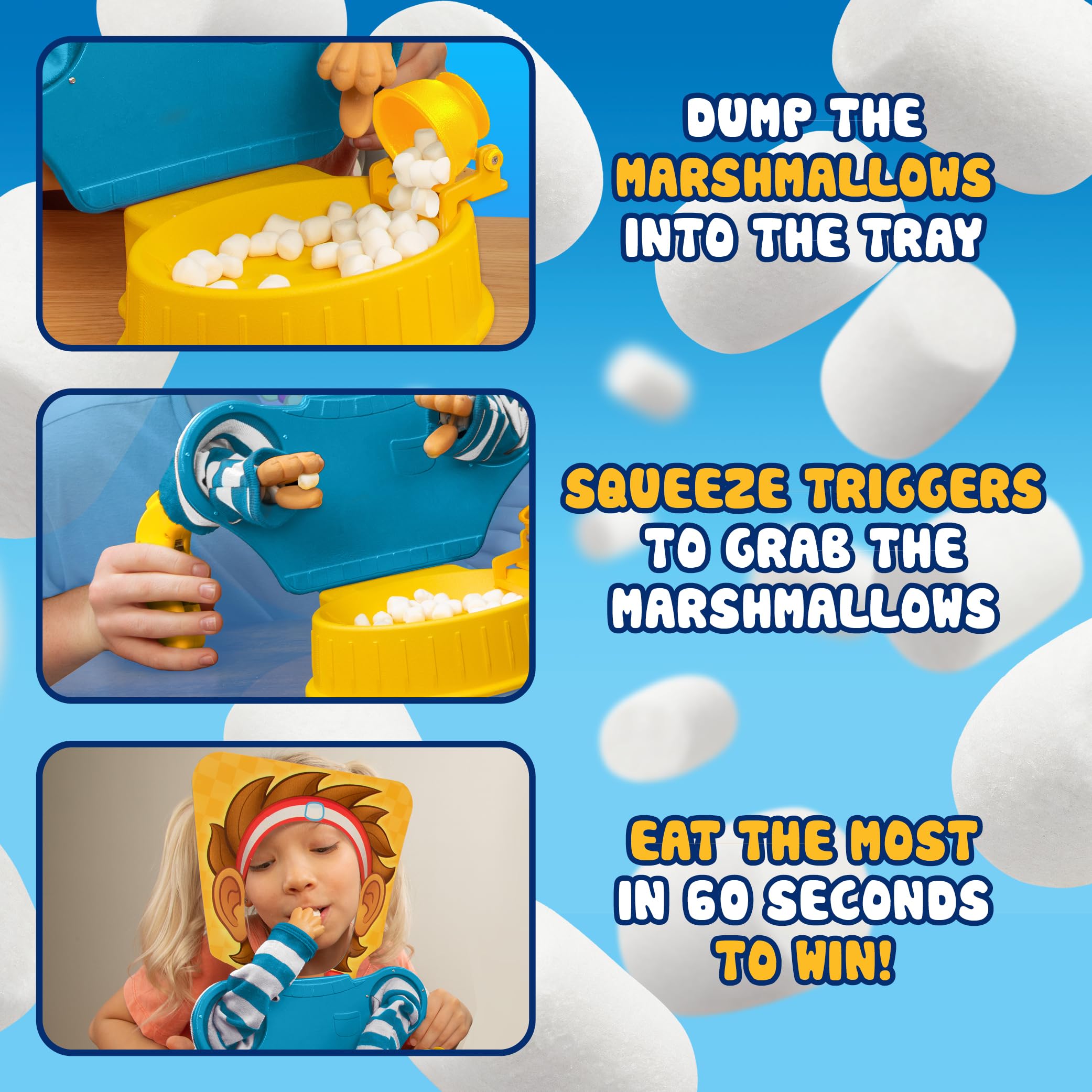 PlayMonster Marshmallow Madness Board Game – Hilarious Family Board Games for Kids & Adults, Fun Fast-Paced Party Game for Family Night, Interactive Kids Board Games, Ages 8+