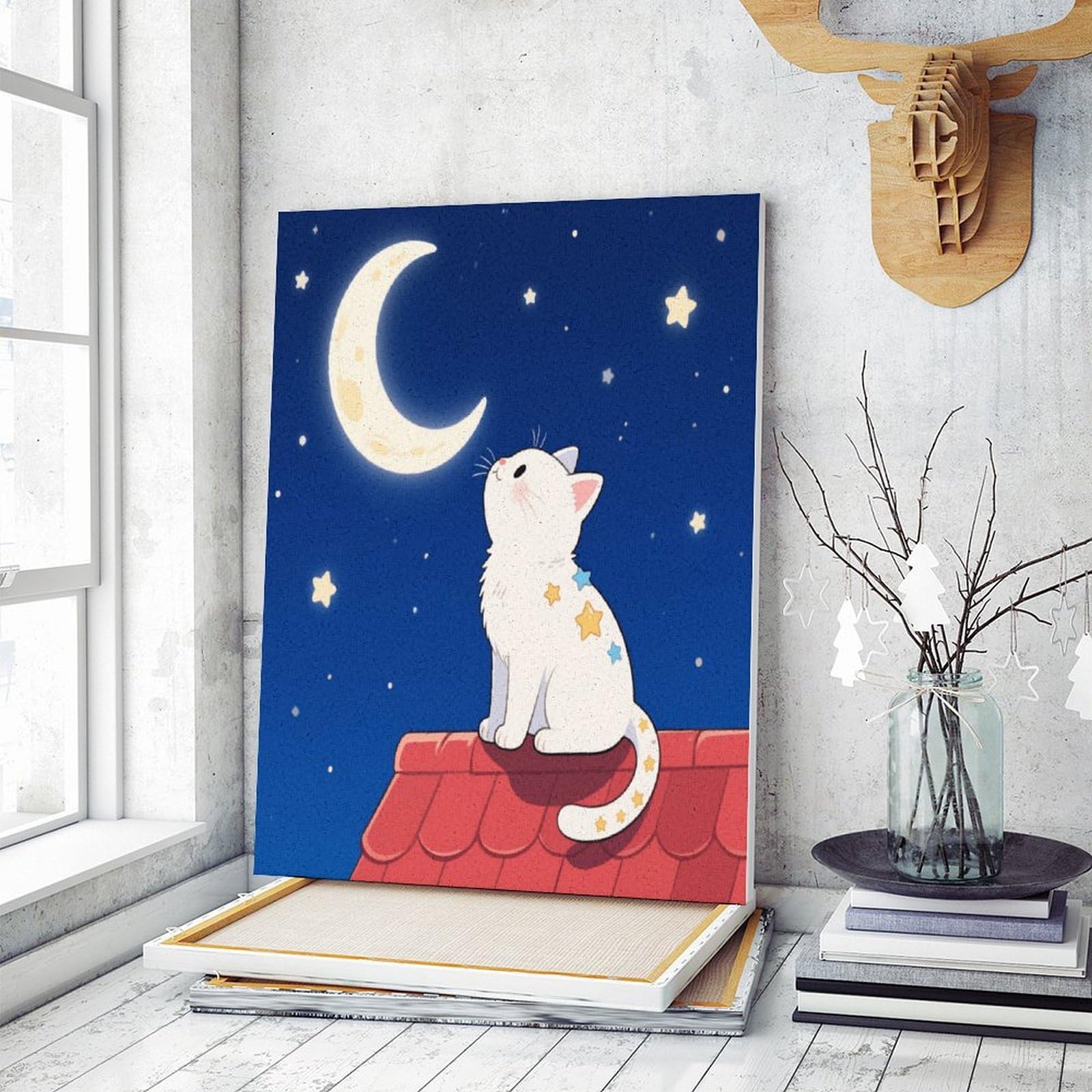 KOAYUBFC Malen-nach-Zahlen-Set für Erwachsene, Anfänger, Erwachsene, Malen-nach-Zahlen-Kits auf Leinwand, Acryl-Ölfarben, Gemälde mit Pinseln als Geschenk, Wanddekoration