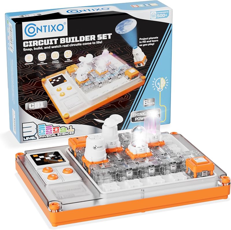 CB1 Kids Science Circuit Building Kits - 500+ STEM Experiments, Electronics Discovery, Snap-Together Modules, Educational Toy, Science Kit for Kids 6-12, Gift for Boys & Girls