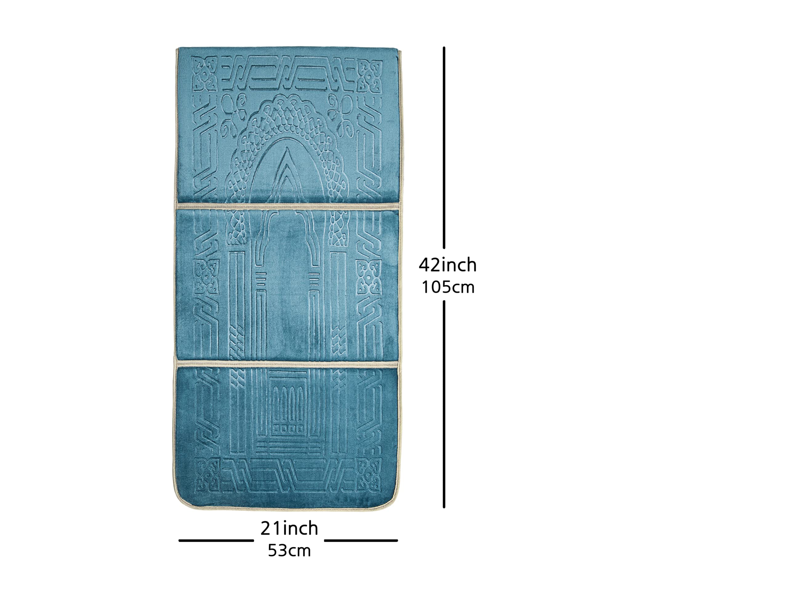 Muslim Prayer Rug with Back Support / Islamic Soft Sajadah for Women