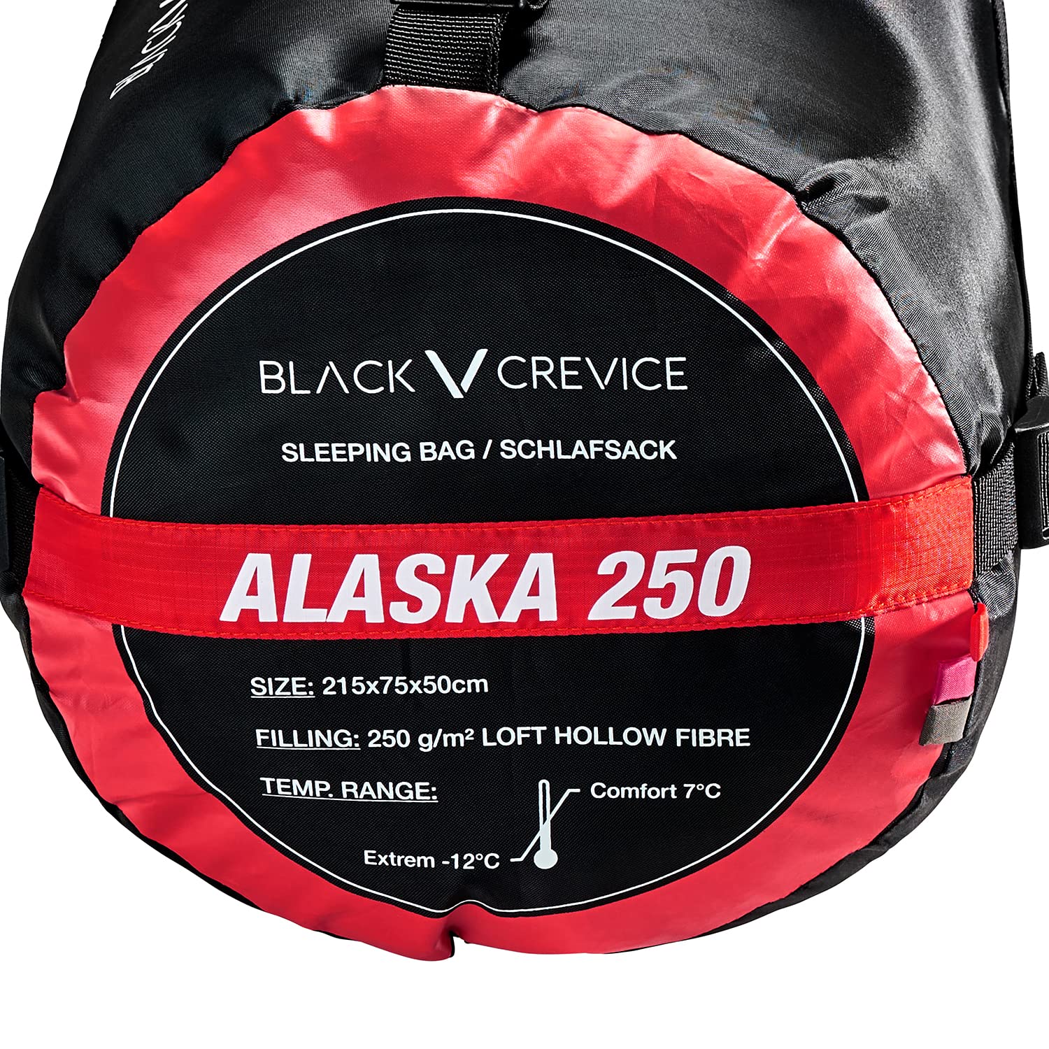 Black Embout Crevice Alaska 250 Sac de Couchage uni