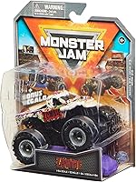 Vista 5 de Monster Jam 2022 Spin Master 1:64 Camión fundido a presión con accesorio extra: Finales Mundiales Zombie