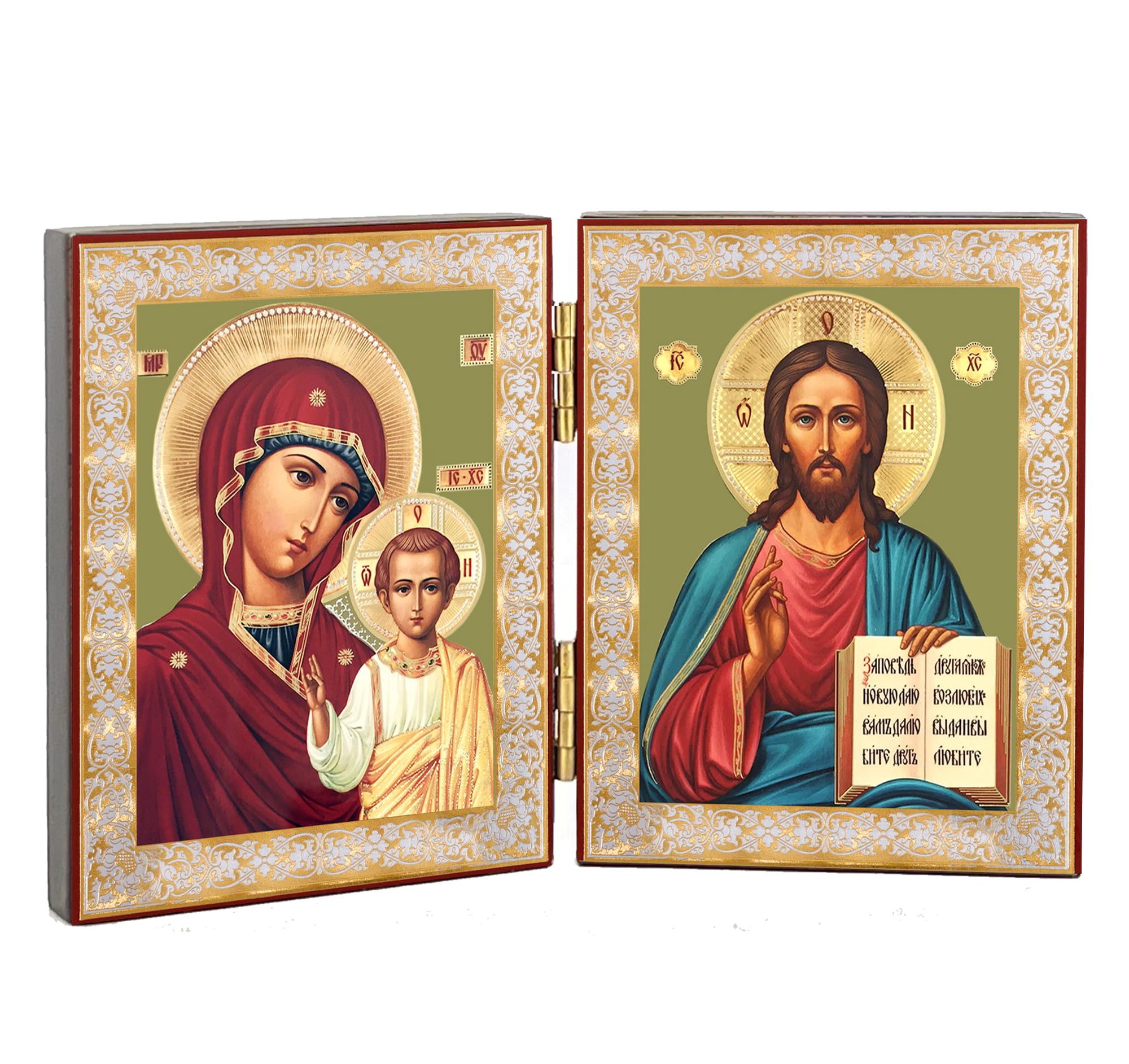 Amazon.com: Needzo Christ The Teacher and Madonna and Child Virgin