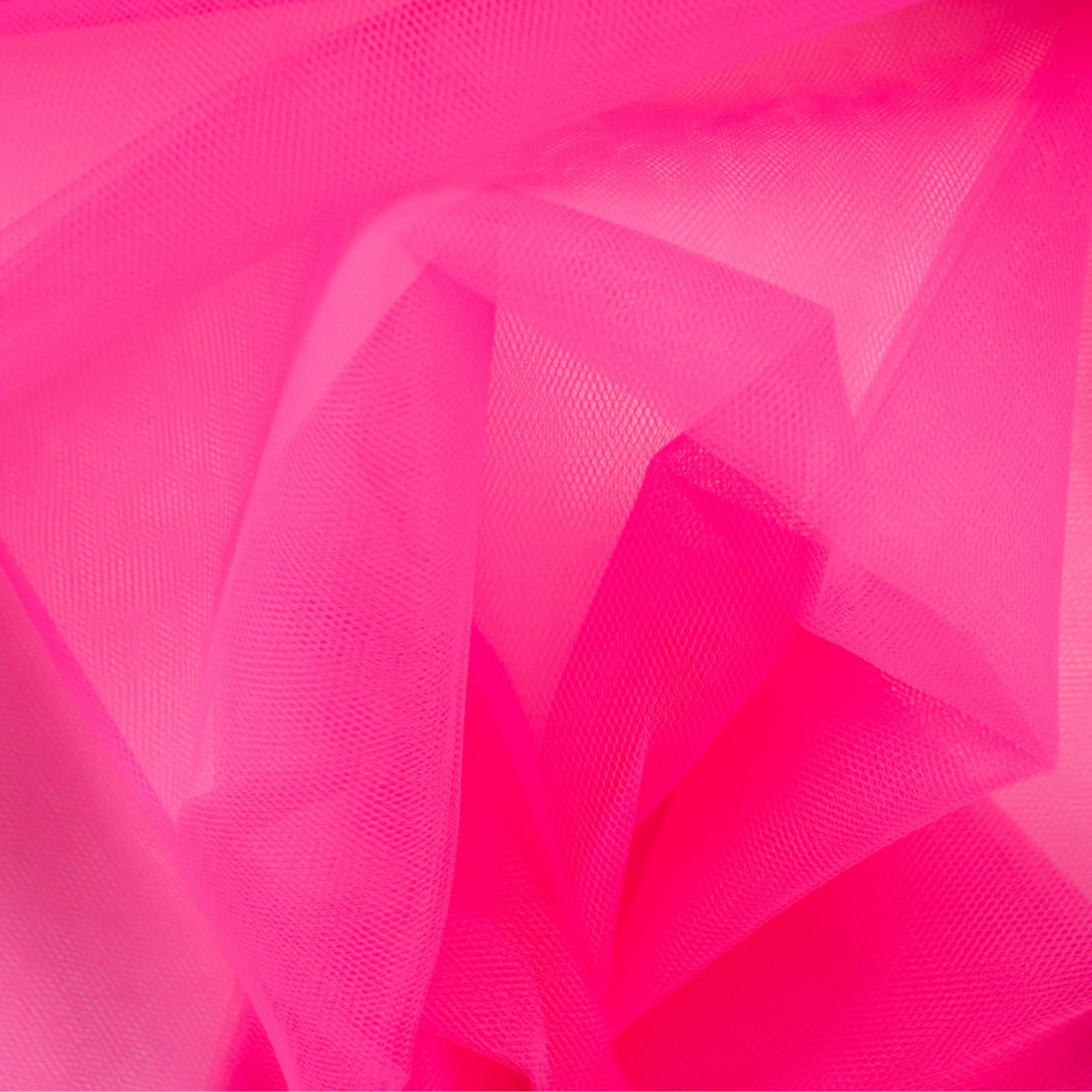 Tul de tela de 25 m x 1,4 m, colores surtidos – Paquete no en rollo – para envolver floristerías, favores, decoraciones, eventos y manualidades (Fucsia)