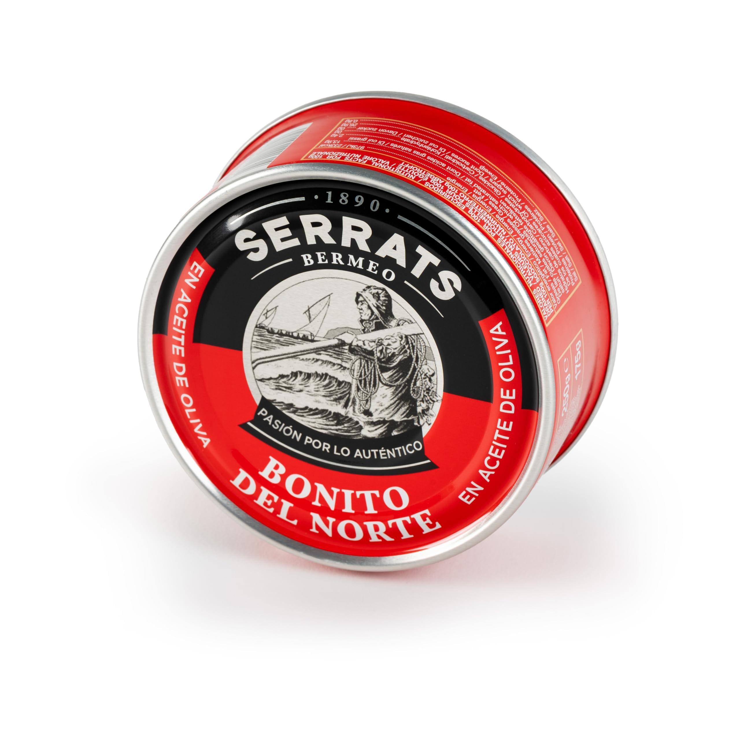 CONSERVAS SERRATS – Tonno Bianco del Cantabrico in Olio d'Oliva - 12 Lattine x 250g (Totale: 3000g) - Lavorazione Artigianale dal 1890 - Senza Glutine - Ricco di Omega 3 – Premium