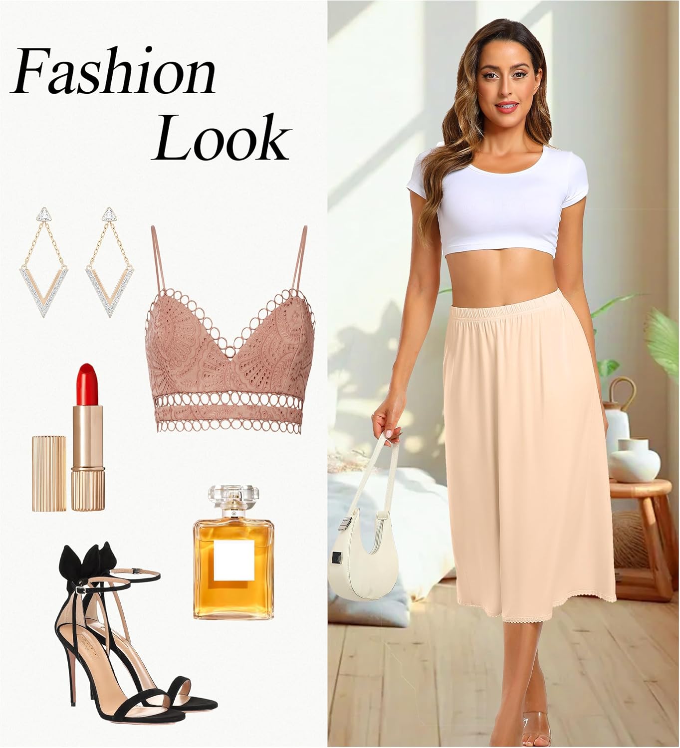 Vlazom Half Slips for Women Under Dress Long Half Slip Under Skirt with Lace Trim Size S-XXL - Image 5