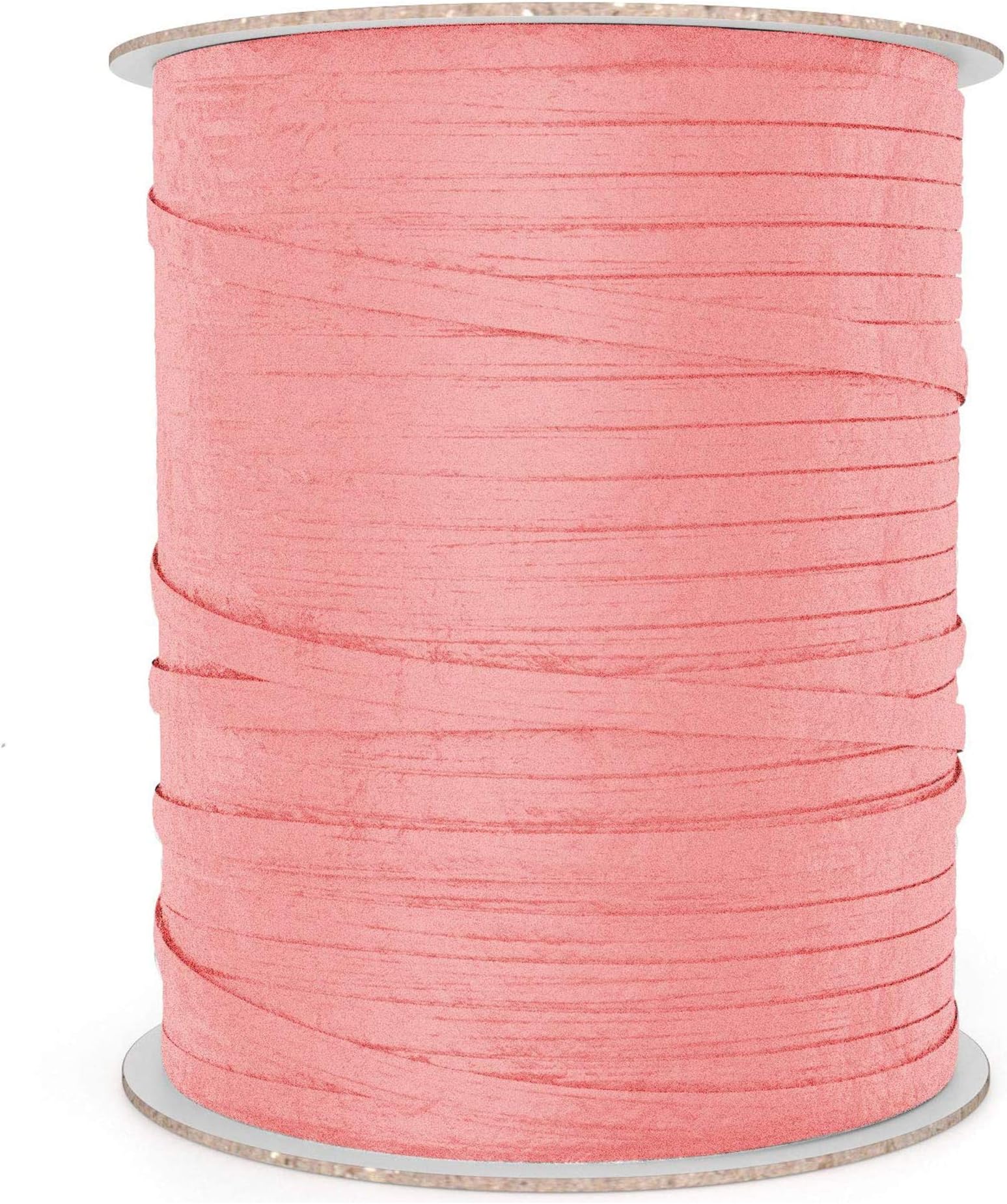 Rose Pink Ribbon | Pink Pastel Raffia Ribbon for Gift Wrapping, Gift Bags and DIY Arts and Crafts | Premium Wrapping Paper Accessories | 100 Yard Spool