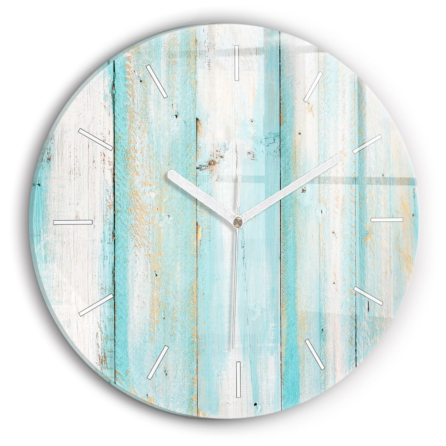 Horloge en Verre Wallfluent 30 cm avec Mécanisme Silencieux et Couleurs Vives