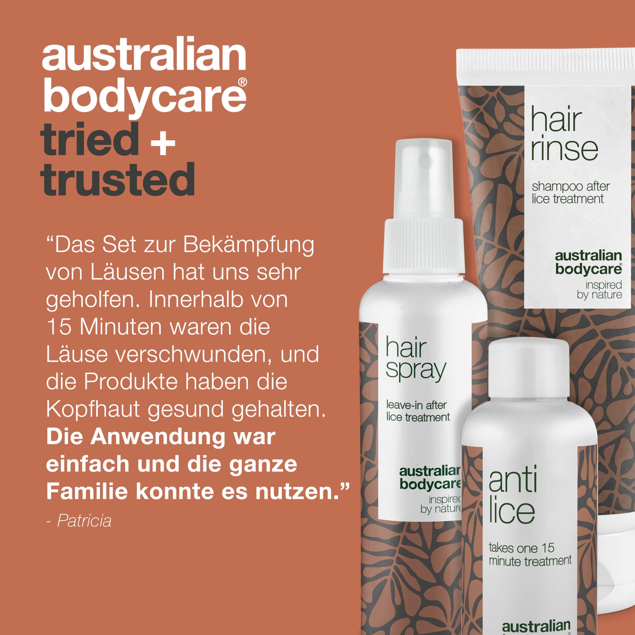 Kopfläuse-Set mit Teebaumöl - Ultimative Lösung gegen Läuse- und Nissenbefall mit Haarspülung, Haarspray und Anti-Läusebehandlung - Geeignet für alle Haartypen