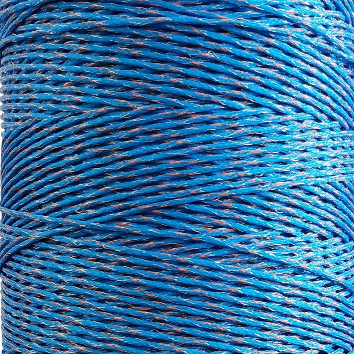 Weidezaunlitze Premium - blau/orange - 400 m, 9 Leiter - hochwertige Weidezaun Litze für den Elektrozaun