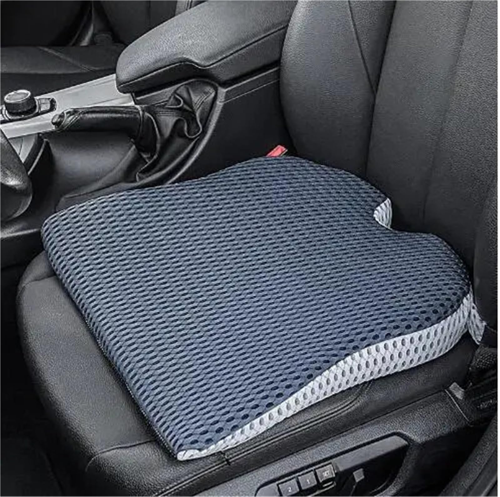 Cuscino per sedile auto Cuscino del sedile a cuneo for auto for conducente dell'auto Sedia da ufficio in memory foam Supporto ortopedico(Grey)