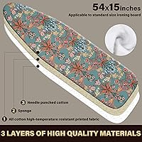 Vista 2 de Funda para tabla de planchar y almohadilla de instalación fácil Caius 15x54 - Borde elástico, cubierta para tabla de planchar de tamaño estándar