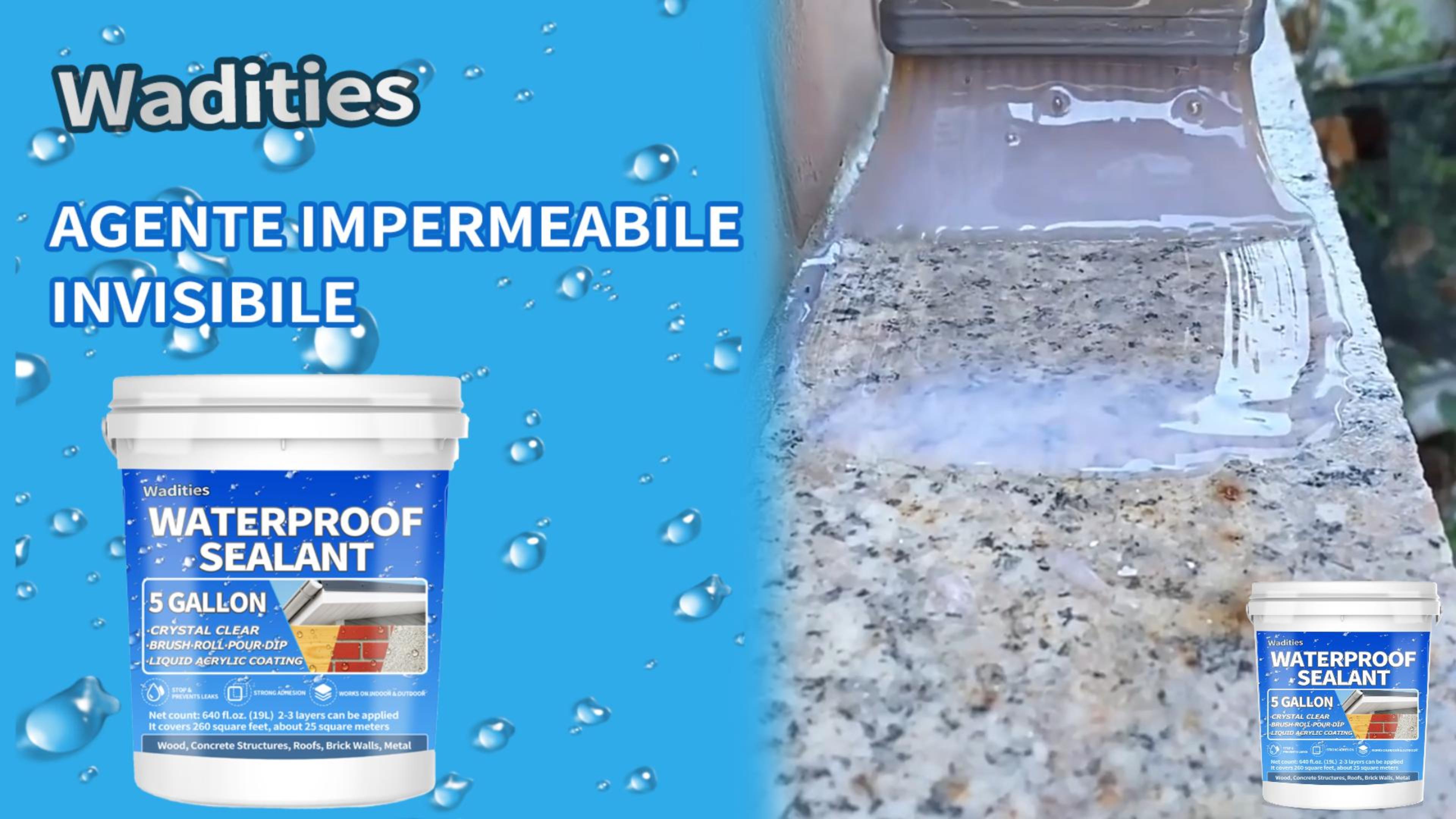 Agente Impermeabilizzante Invisibile – Colla Trasparente 100 G Per Riparare E Isolare Piastrelle, Sanitari E Superfici Interne