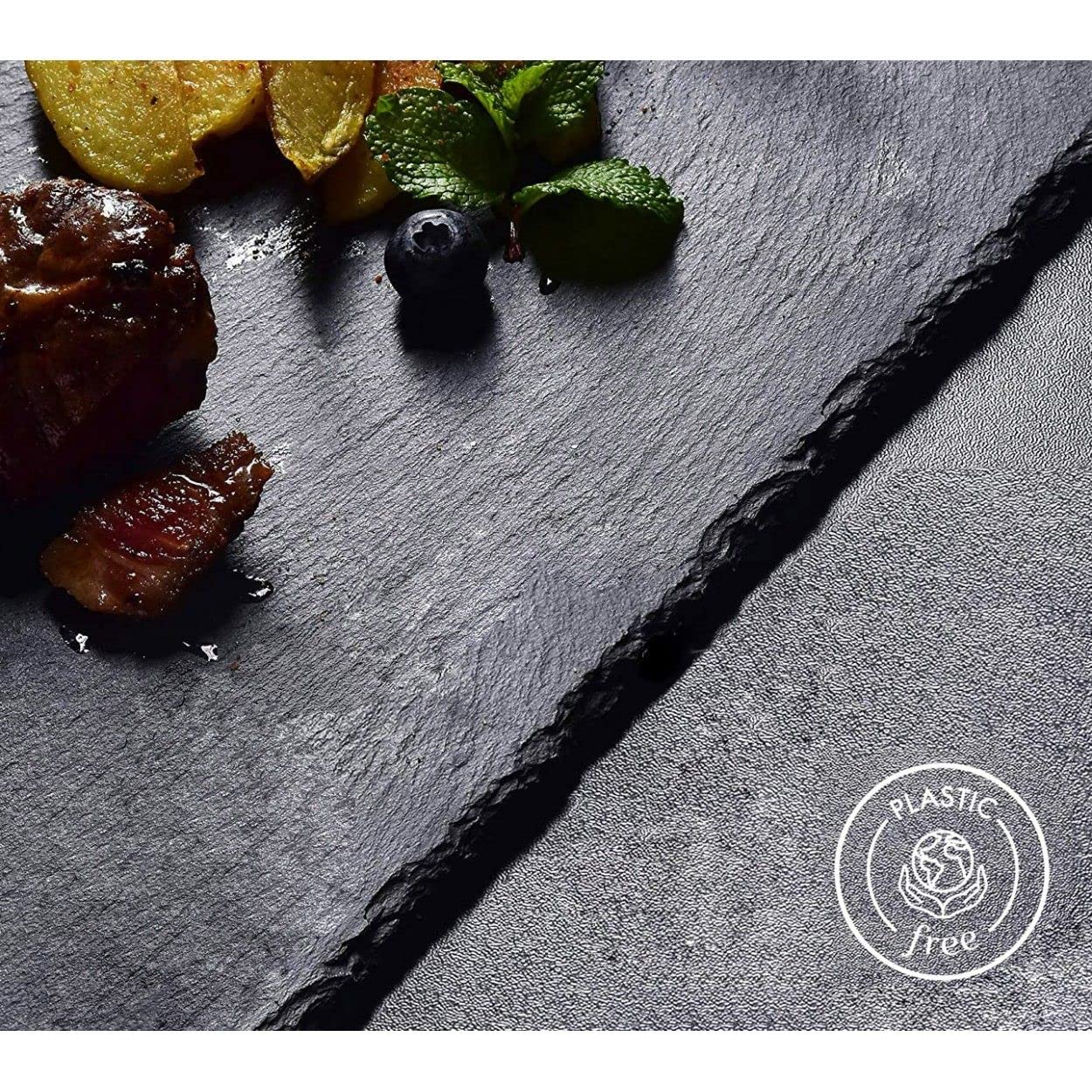 Hogar y Mas Bandeja Pizarra Negra Natural