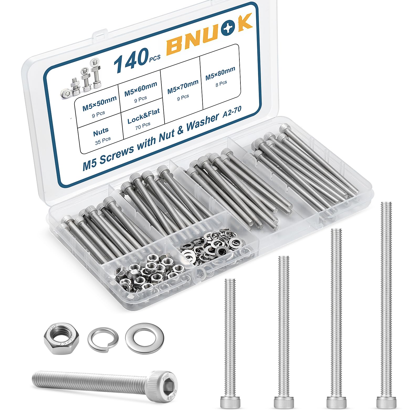 288 PCS M5 Stainless Steel Screws Kit - Buy Now! -13
