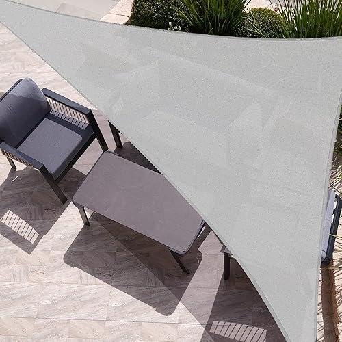 LAUREL CANYON Toldo triangular de 16 x 16 x 22 pies, para patio al aire libre, jardín, color gris