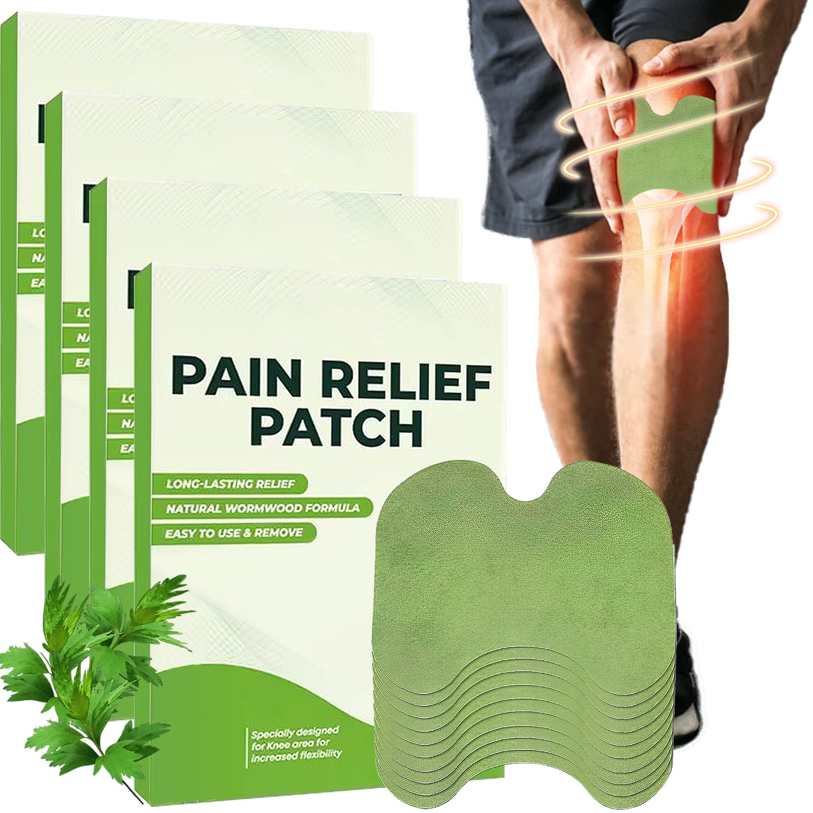 40Pcs Knee Pain Relief Patches,Knee Patches for Pain Relief,Wellness Knee Pain Relief Patches UK,Knee Pain Relief Patches Relieves Muscle Soreness in Knee, Neck, Shoulder