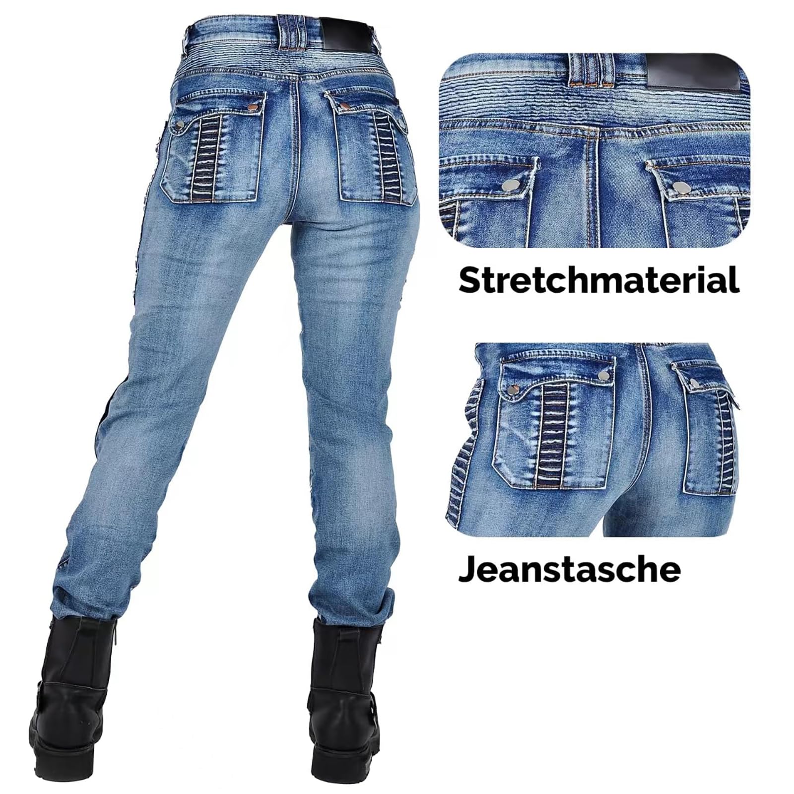 Pantalon Moto Homme, Jean Moto Stretch Confort, Style Urbain