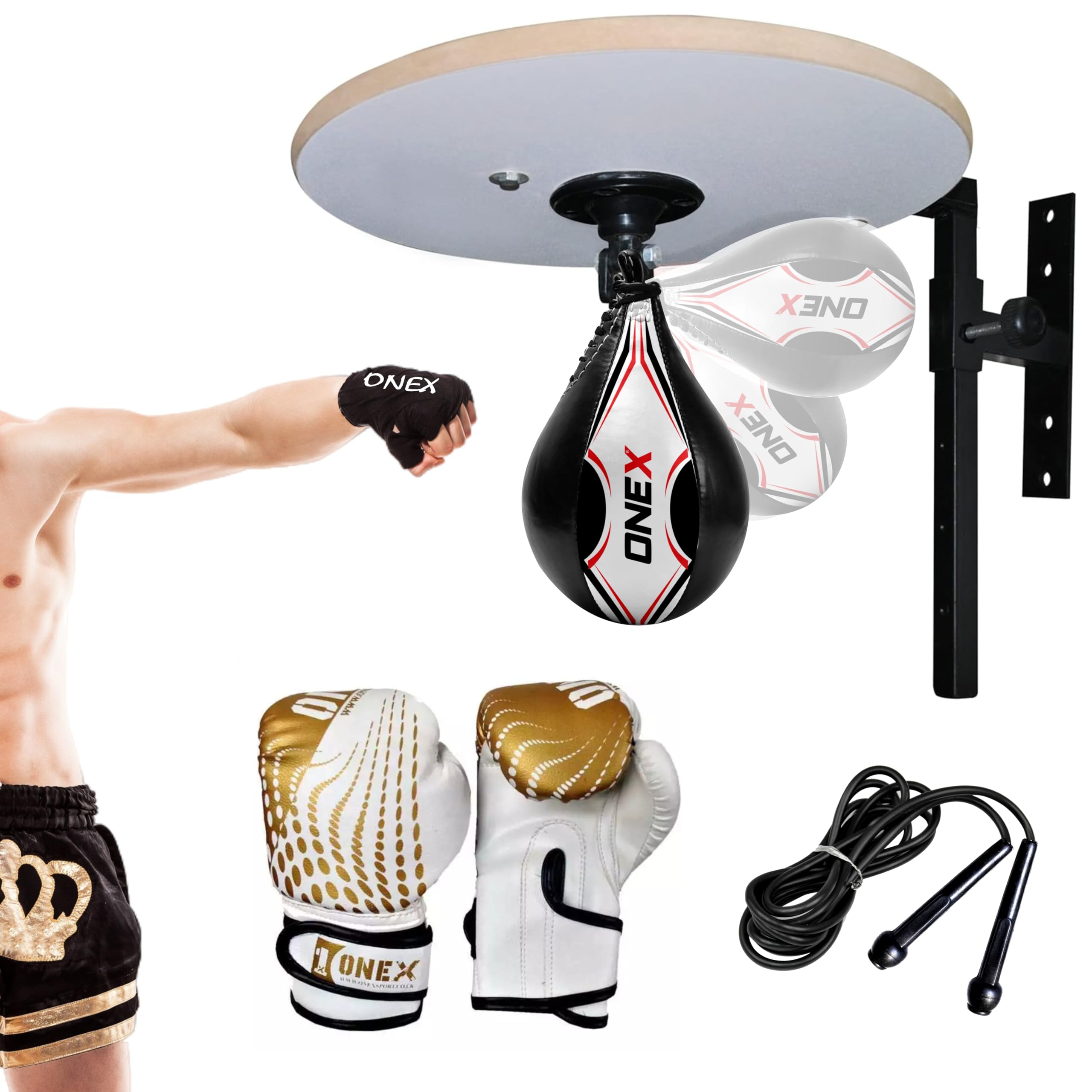 Speedball Platform Fully Adjustable Speed bag stand Punching Bag Stand Wall Mounted Hanging Speedball Platform Fitness Boxing Training MMA Heavy Duty Wall Mounting Frame Punching Bag Stand