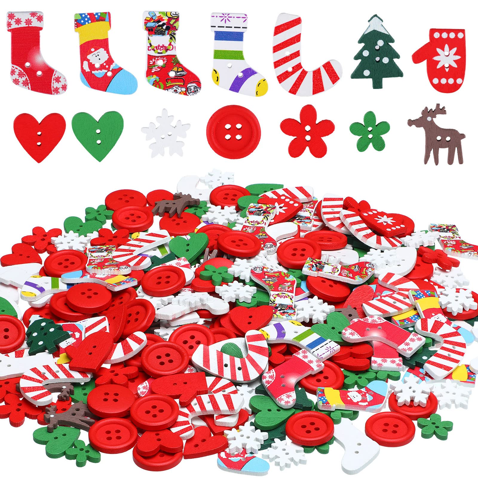 Boutons de couture colorés pour décorer vos projets artisanaux de Noël en famille