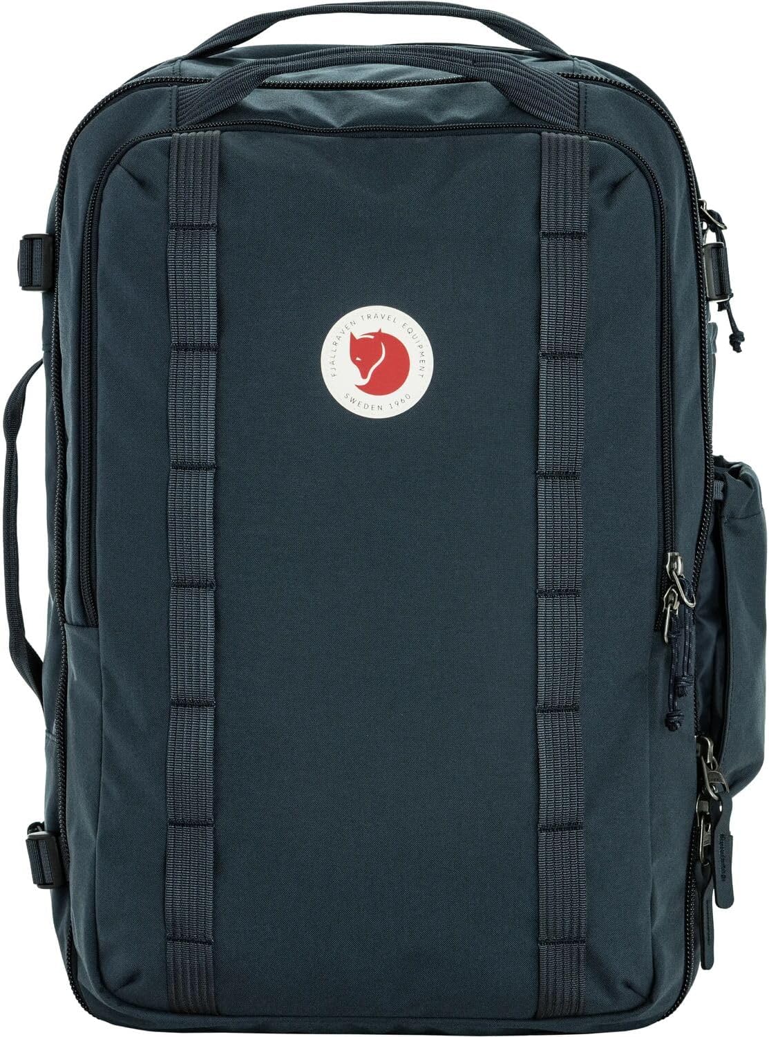 Fjällräven Färden Carry-On w/Crossbody Bag - Water-Resistant Fabric, Organized Storage - Hiking, Coal Black, One Size