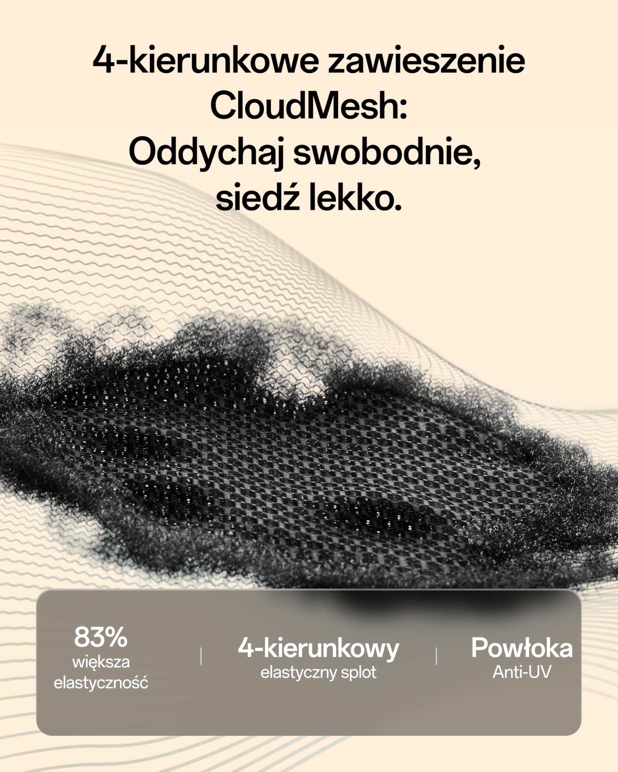 Hbada E3 Air Edycja 2026 Ergonomiczne Krzesło Biurowe, 3-strefowe Wsparcie Lędźwiowe, Wygodny Fotel, Automatyczne Dopasowanie do Wagi, Zagłówek i Podłokietniki 4D, Nachylenie 140°, Czarne, Podnóżek