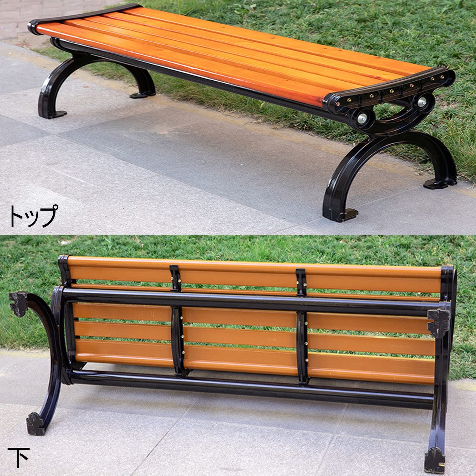 Amazon.co.jp: ガーデンチェアベンチ パークベンチ ガーデンチェア