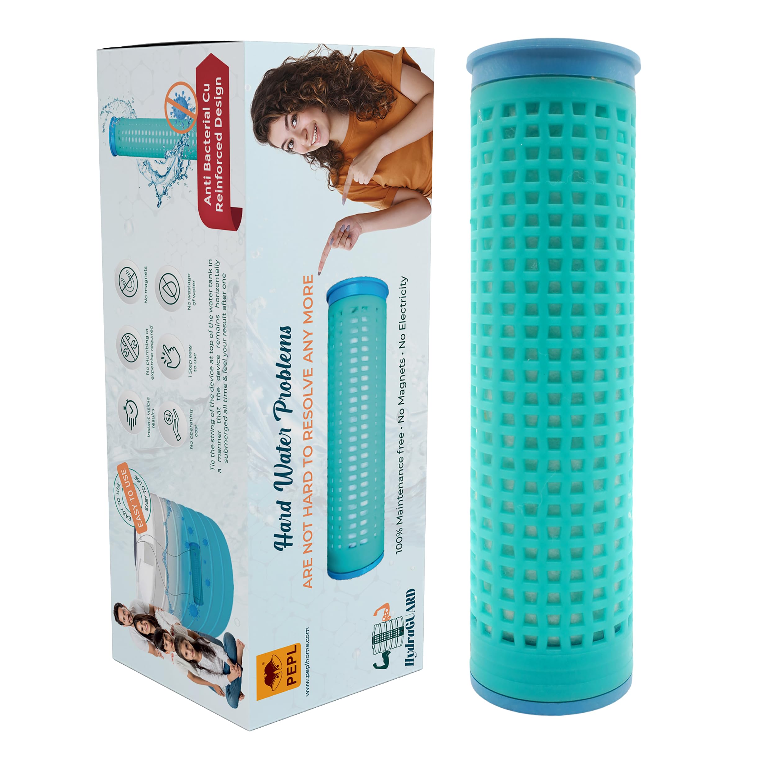 Hydra Guard Domestic Pro | for Whole House | for 1,500L-2000L Tanks| Upto 2000 L/D Usage | Reduces Hairfall, Hard Water & Scaling Problems | 10 to 12 Months Life | Softens 7 Lac litres