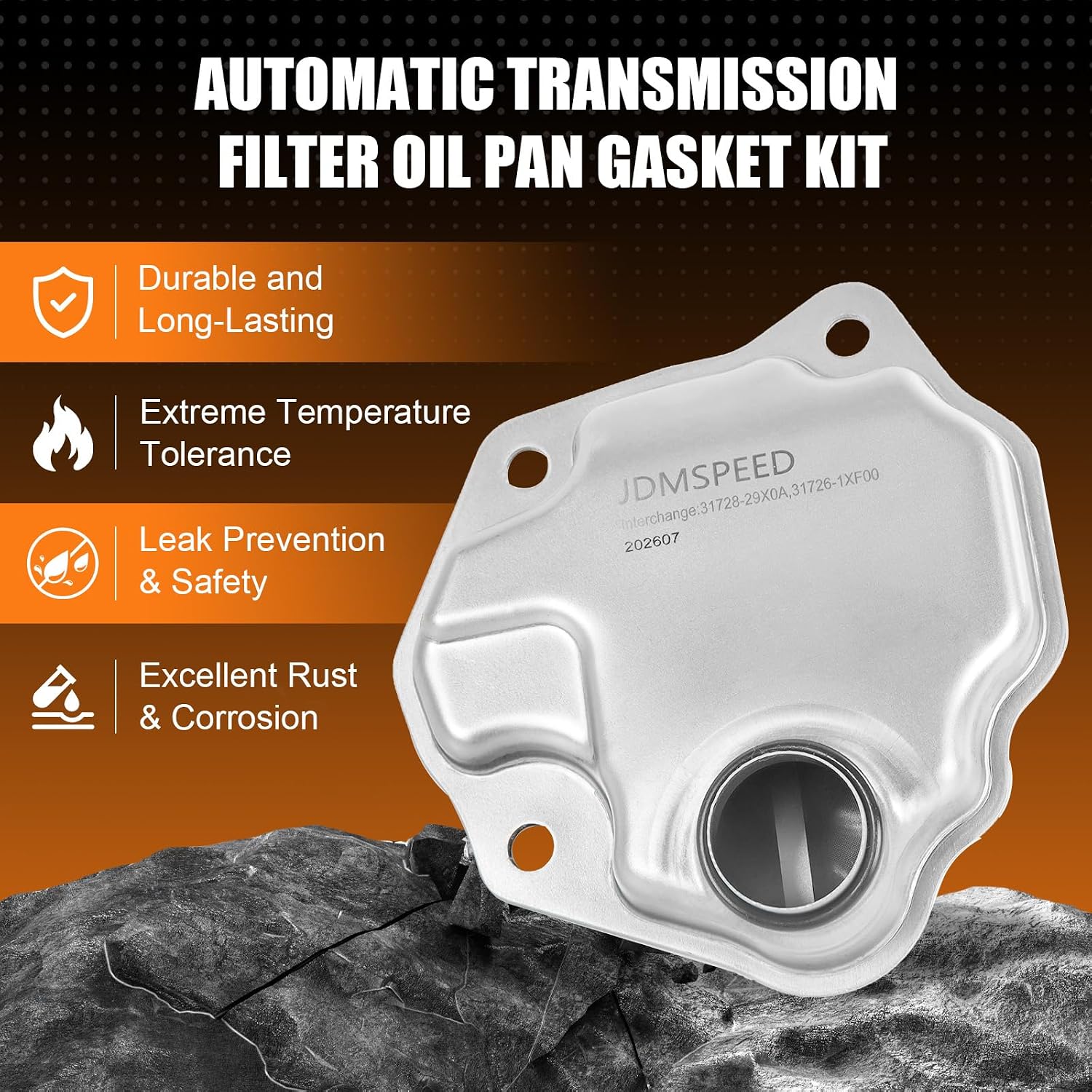JDMSPEED JF016E JF017E Automatic Transmission Filter Oil Pan Gasket Kit | Compatible with Nissan/Altima/Murano/Maxima/Pathfinder 2013-2016 for Infiniti JX35 QX60 2013-2017 Replaces#31728-29X0A B-462
