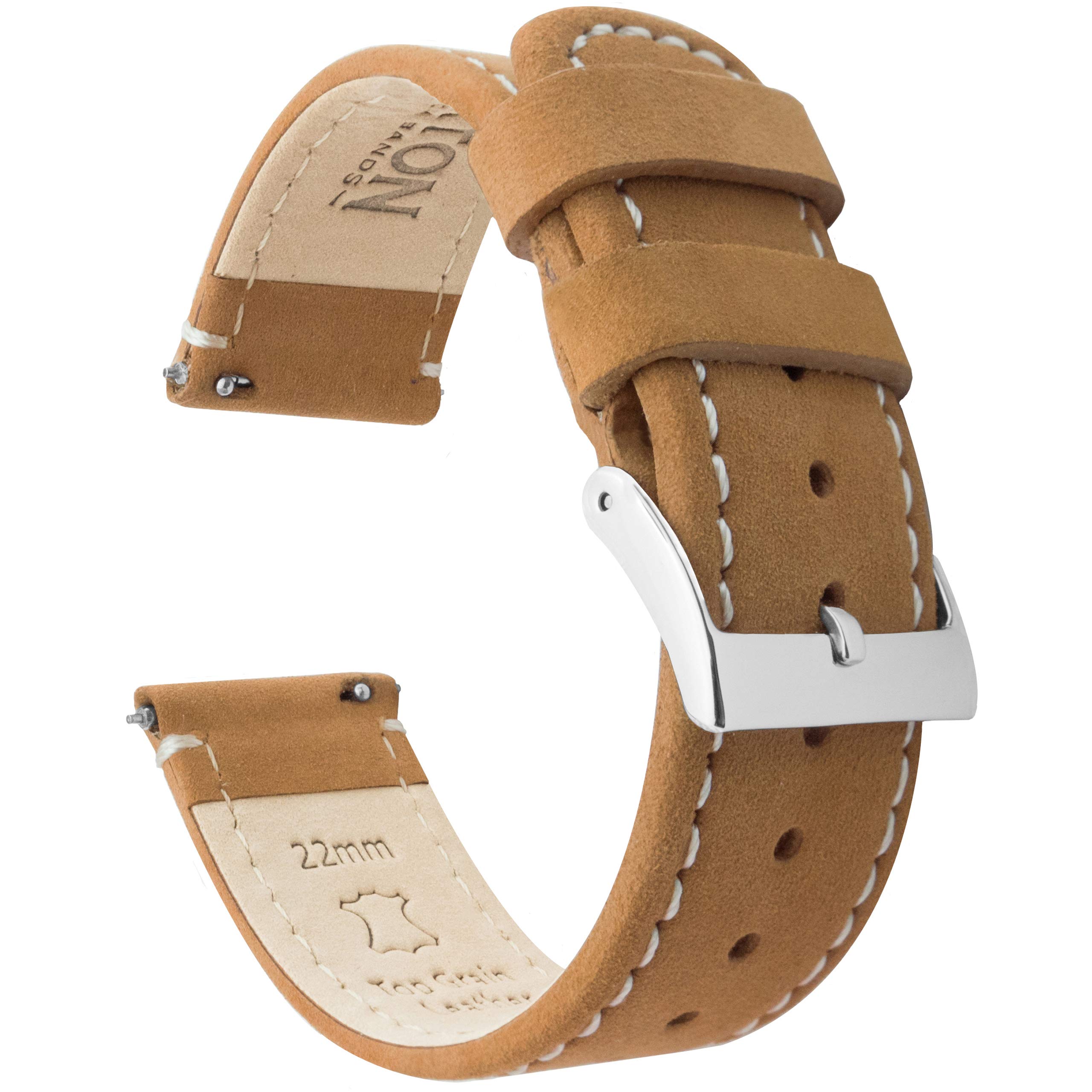 BARTON WATCH BANDS - Top Grain Leather Watch Bands Compatible with Apple Watch Models - 1, 2, 3, 4, 5, 6, 7, 8, 9, 10, SE, Ultra &amp; Ultra 2