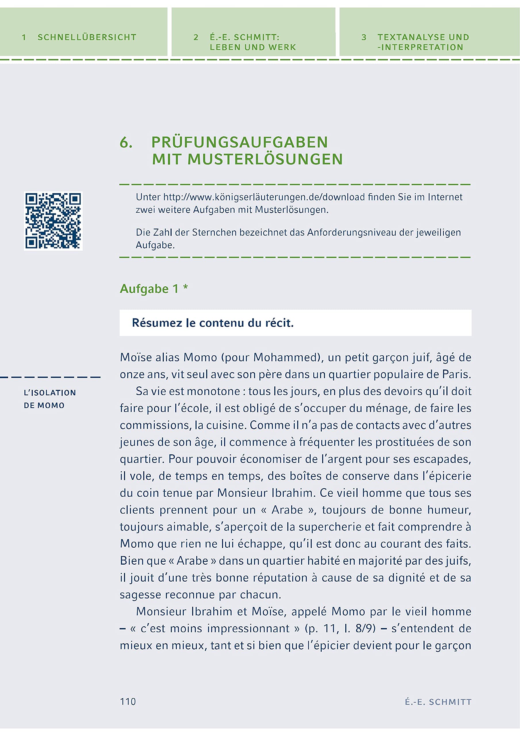 Monsieur Ibrahim et les fleurs du Coran von Eric-Emmanuel Schmitt. Textanalyse und Interpretation: Alle erforderlichen Infos fur Abitur, Matura, Klausur und Referat plus Abituraufgaben mit Losungen - Image 14