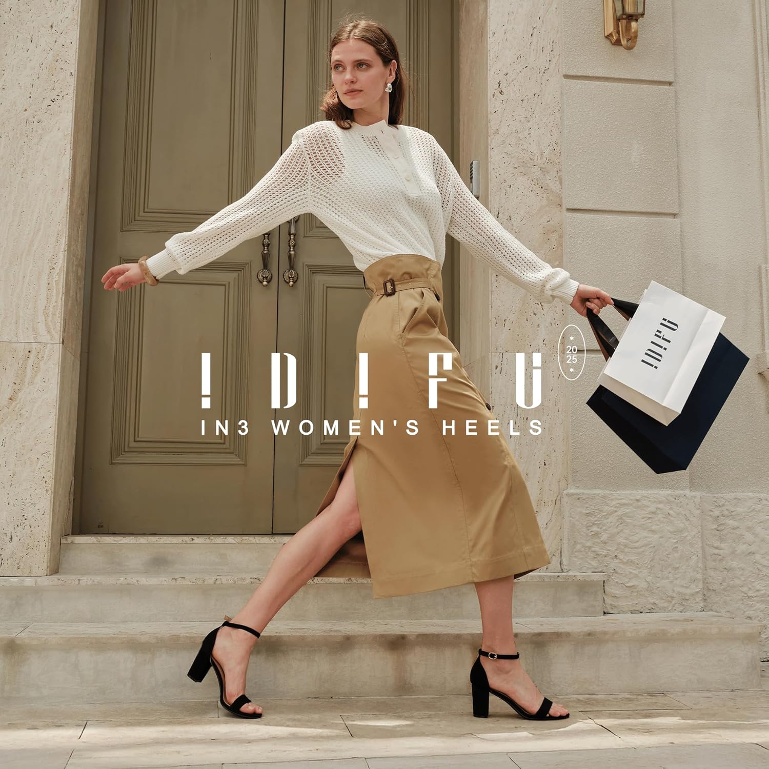 IDIFU Women's 3 Inch Heel Sandals for Women - Image 3