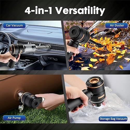 Miniatura 5 de Aspiradora inalámbrica ligera para automóvil, succión y soplador de alta potencia de 18000 Pa, aspiradora de mano para el hogar, automóvil,