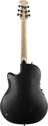 Miniatura 17 de Ovation Mod TX Collection - Bajo acústico eléctrico de 4 cuerdas, negro texturizado, cuerpo de profundidad media (B778TX-5)