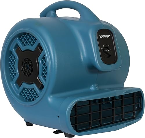 XPOWER X-830 1 HP 3600 CFM - Motor de aire profesional de 3 velocidades 85 amperios azul