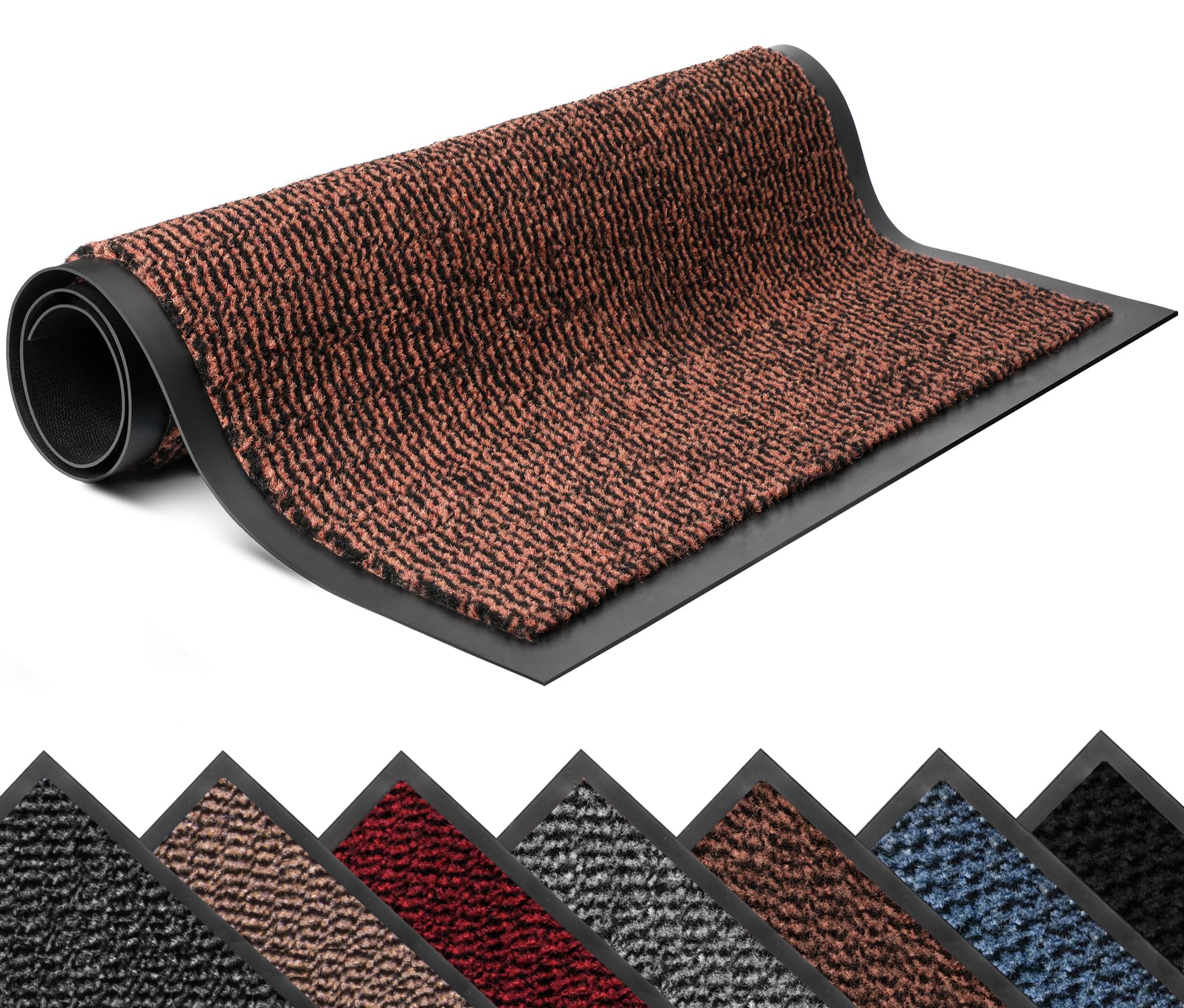 Lexell Non-Slippery Heavy Duty Door Mats, Large & Stylish Washable Rubber Doormats for Indoor & Outdoor