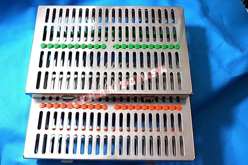 2 bandeja dental inoxidable alemana de la caja del estante del casete de la esterilización de la autoclave para 20 instrumentos