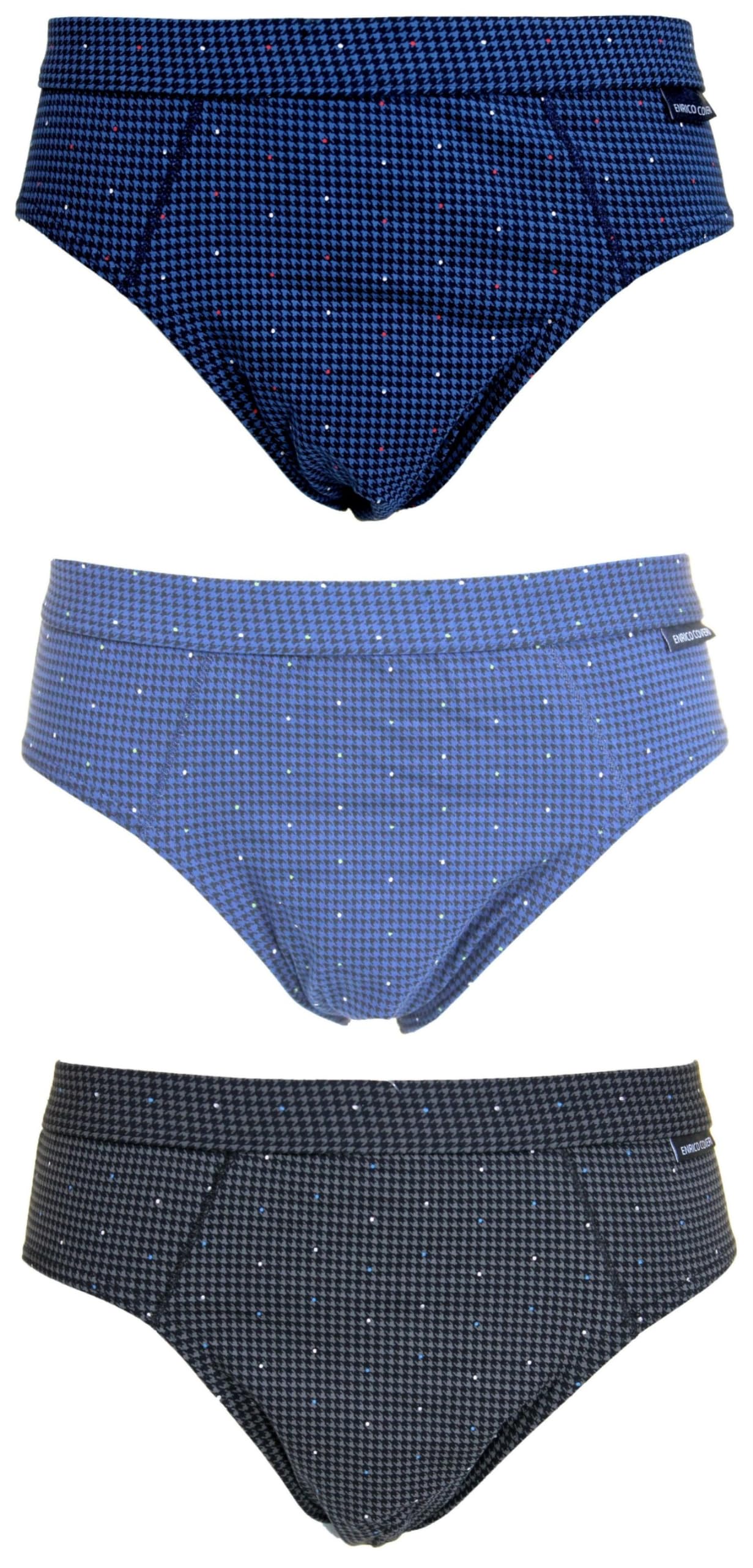Enrico Coveri 6 Slip Uomo Cotone Elasticizzato Misure M-L-XL-XXL Varie Fantasie